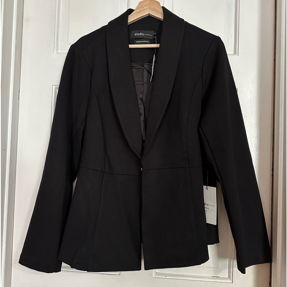 Torrid Studio Black Ponte Peplum Blazer NWT Sz 2X - Picture 5 of 7